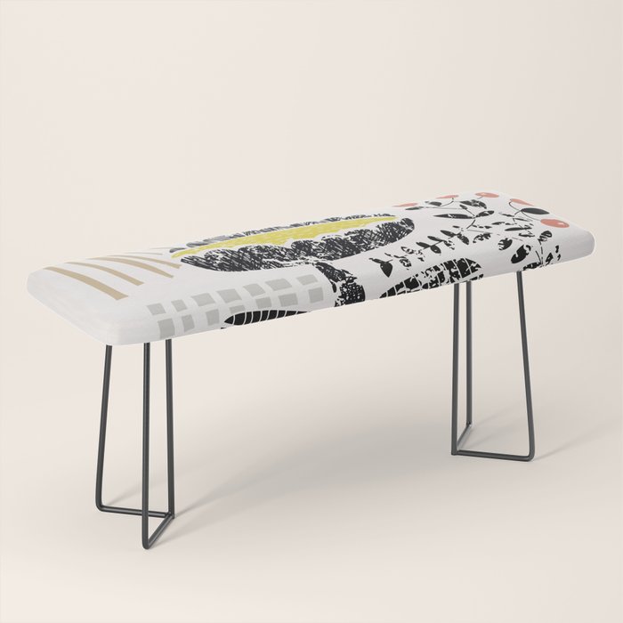 Block print bold flower Bench Gallery Image 1
