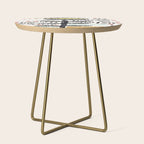 Block print bold flower Side Table Gallery Image 1