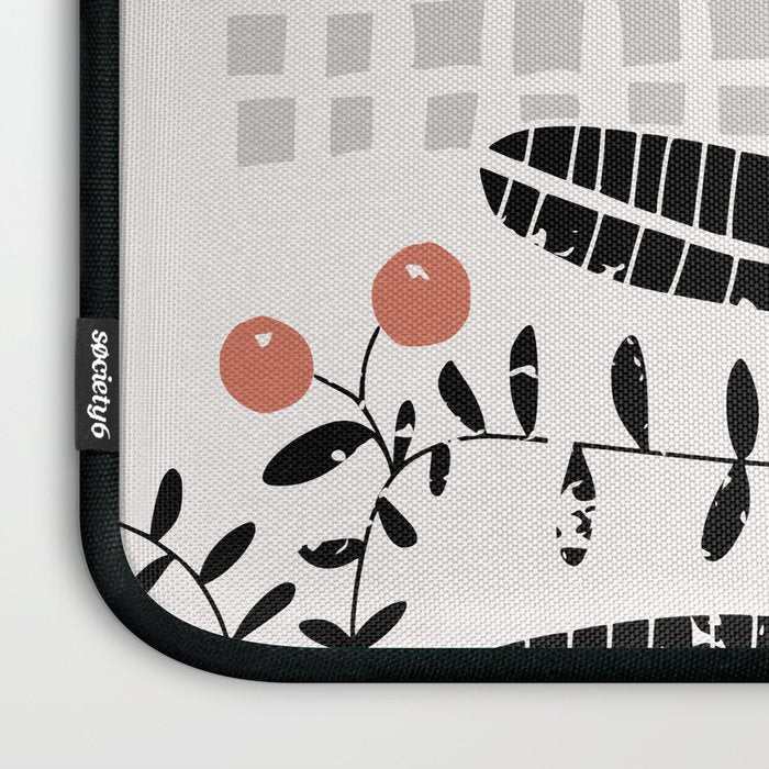 Block print bold flower Laptop Sleeve Gallery Image 3