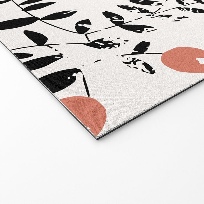 Block print bold flower Welcome Mat Gallery Image 2