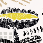 Block print bold flower Coffee Mug Gallery Image 2