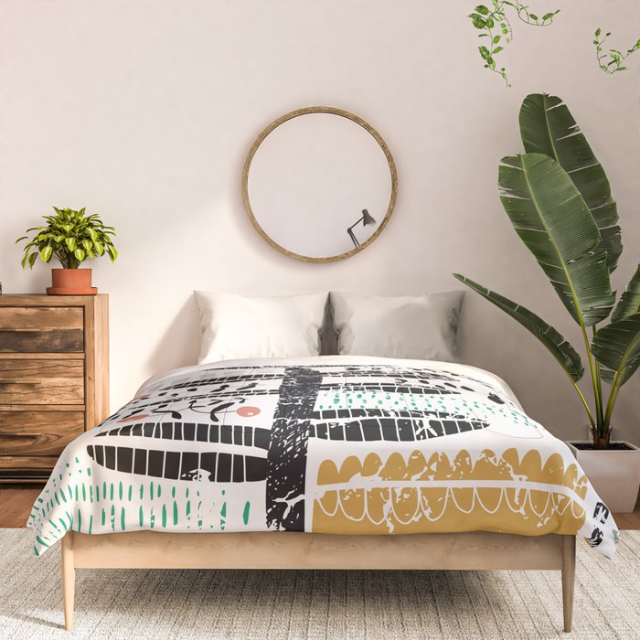 Block print bold flower Comforter Gallery Image 3