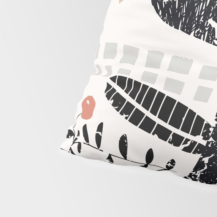 Block print bold flower Pillow Sham Gallery Image 4