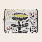 Block print bold flower Laptop Sleeve Gallery Image 1