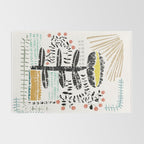 Block print bold flower Rug Gallery Image 2