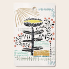 Block print bold flower Cutting Board Gallery Image 1