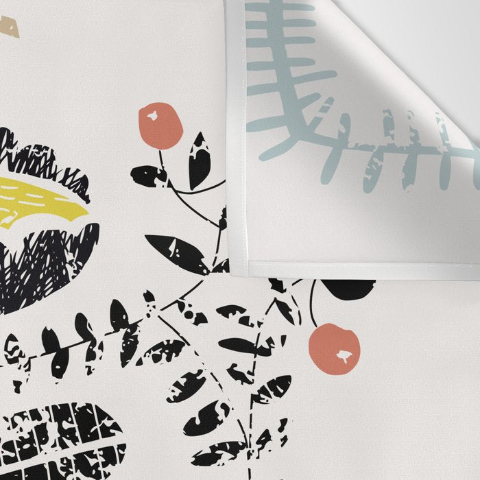 Block print bold flower Wall Tapestry Gallery Image 3
