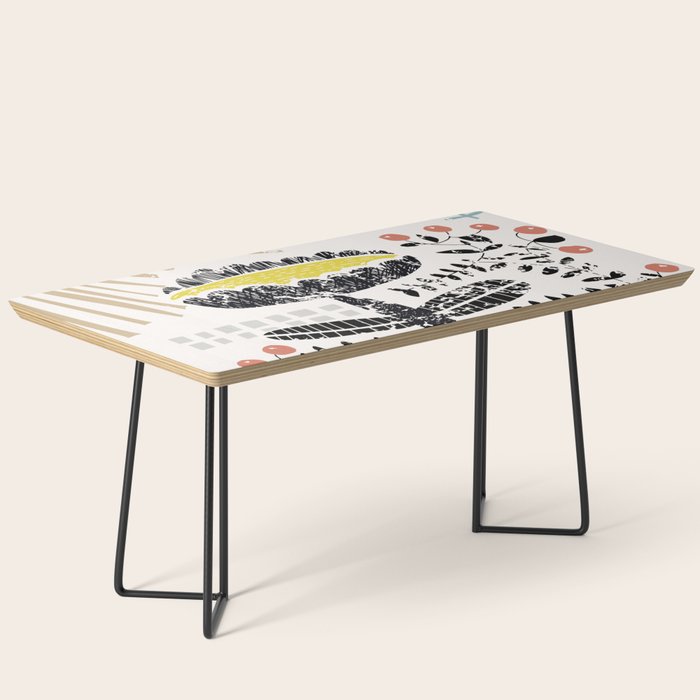 Block print bold flower Coffee Table Gallery Image 1