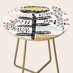 Block print bold flower Side Table Gallery Image 2