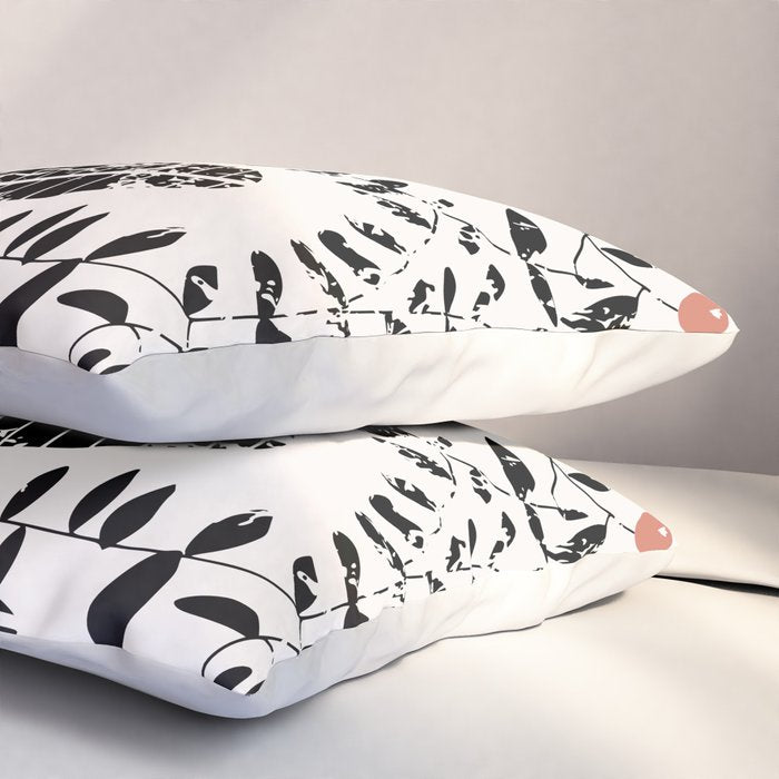 Block print bold flower Pillow Sham Gallery Image 3