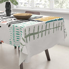 Block print bold flower Tablecloth Gallery Image 3