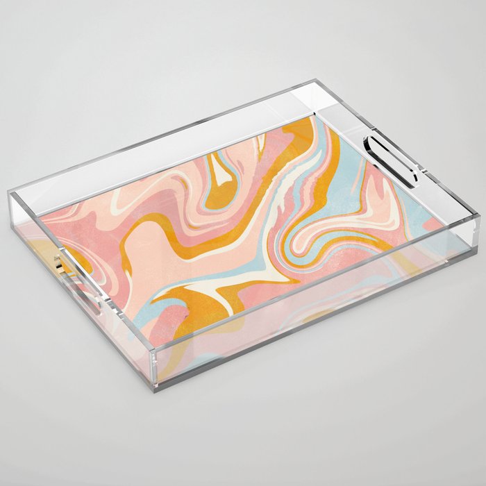 vintage marble Acrylic Tray Gallery Image 1