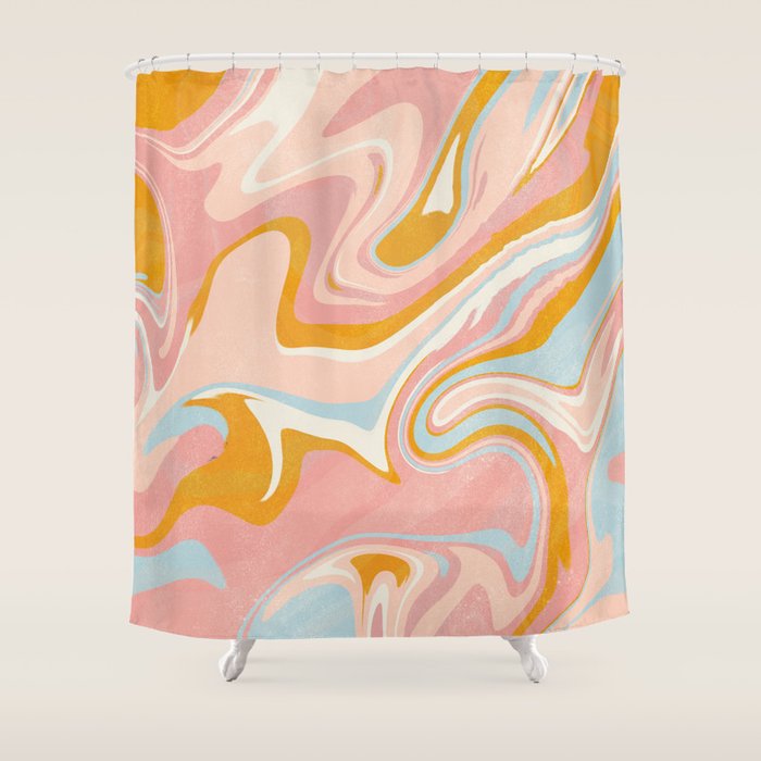 vintage marble Shower Curtain Gallery Image 1