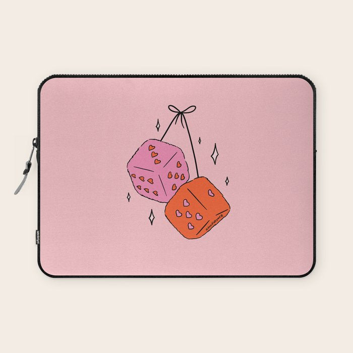 Heart Dice Laptop Sleeve Gallery Image 1