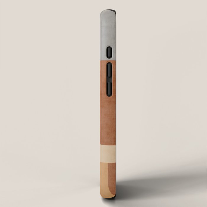 Geometric Minimalist Brown Beige Terra Artwork iPhone Case Gallery Image 2