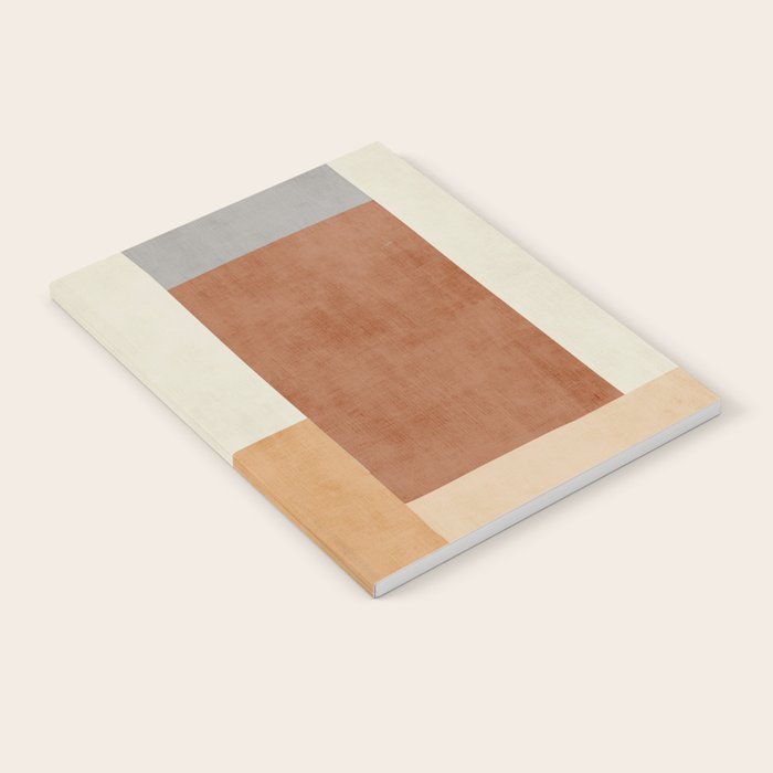 Geometric Minimalist Brown Beige Terra Artwork Notebook Gallery Image 2
