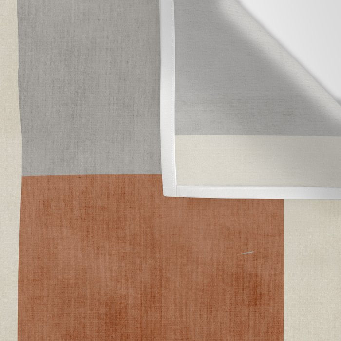 Geometric Minimalist Brown Beige Terra Artwork Wall Tapestry Gallery Image 3