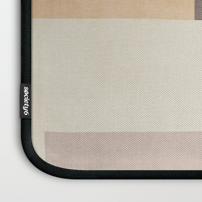 Geometric Minimalist Brown Beige Terra Artwork Laptop Sleeve Gallery Image 3