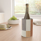Geometric Minimalist Brown Beige Terra Artwork Wine Chiller Gallery Image 4
