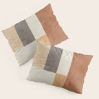 Geometric Minimalist Brown Beige Terra Artwork Pillow Sham Gallery Image 3