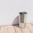 Geometric Minimalist Brown Beige Terra Artwork Travel Mug Gallery Image 4