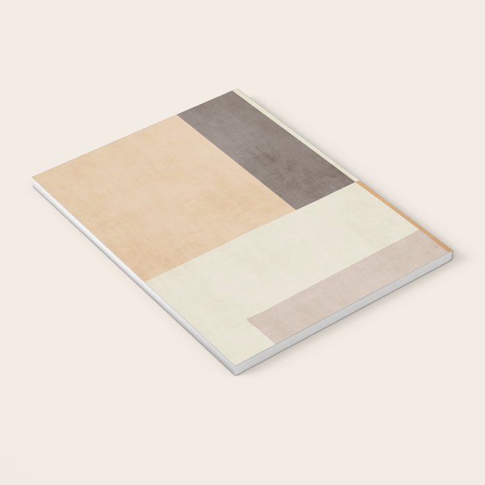Geometric Minimalist Brown Beige Terra Artwork Notebook Gallery Image 3