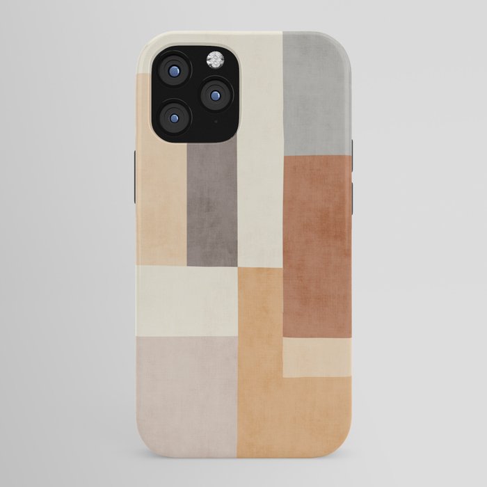 Geometric Minimalist Brown Beige Terra Artwork iPhone Case Gallery Image 43