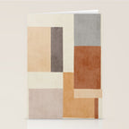 Geometric Minimalist Brown Beige Terra Artwork Stationery Card Gallery Image 2