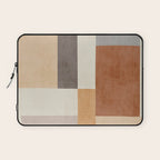 Geometric Minimalist Brown Beige Terra Artwork Laptop Sleeve Gallery Image 1