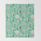 Ocean Crustaceans And Nautical Seashells Throw Blanket Gallery Image 2