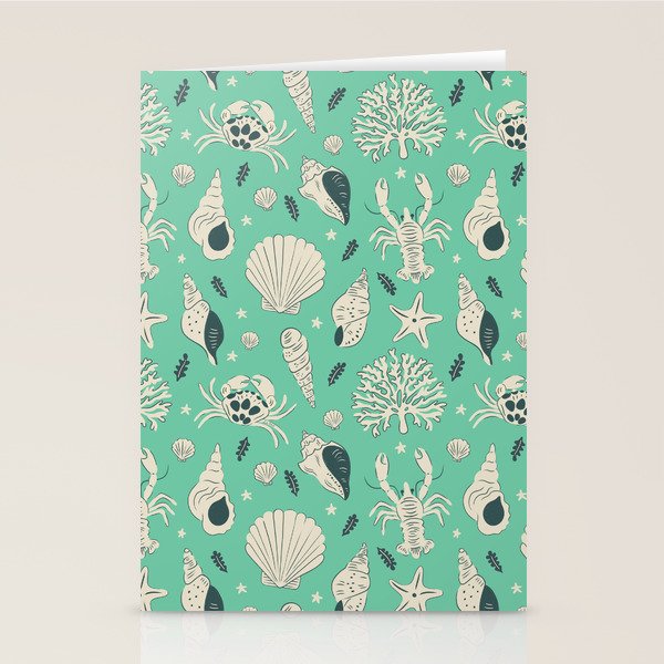 Ocean Crustaceans And Nautical Seashells Stationery Card Gallery Image 2