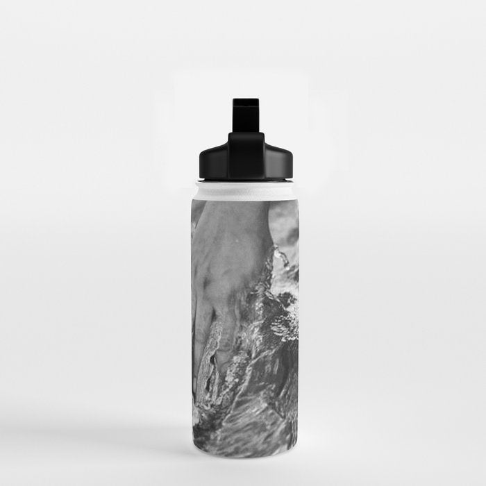 Running hand through the water, under the blue again black and white photograph / art photography Water Bottle Gallery Image 2