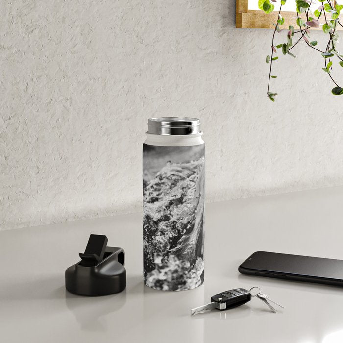 Running hand through the water, under the blue again black and white photograph / art photography Water Bottle Gallery Image 4