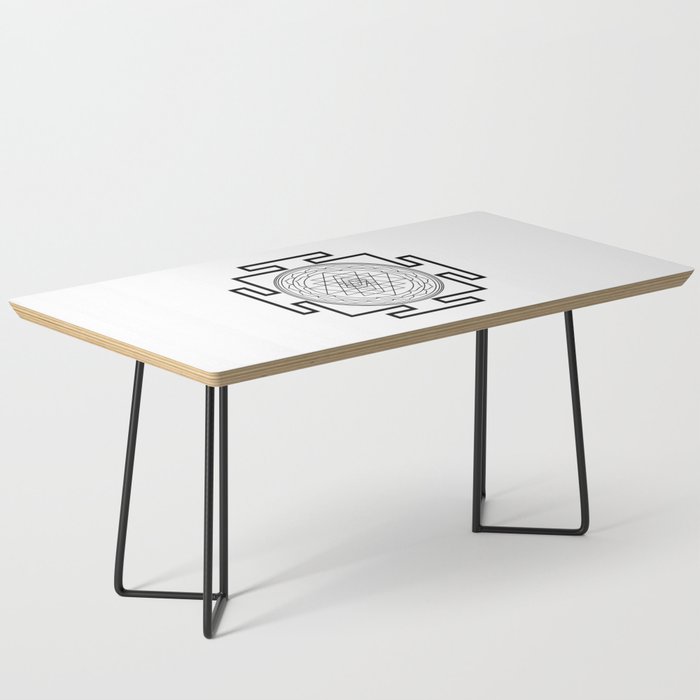 Shri Yantra in black and white Coffee Table Gallery Image 1