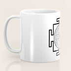 Shri Yantra in black and white Coffee Mug Gallery Image 3