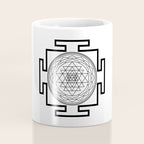 Shri Yantra in black and white Coffee Mug Gallery Image 4