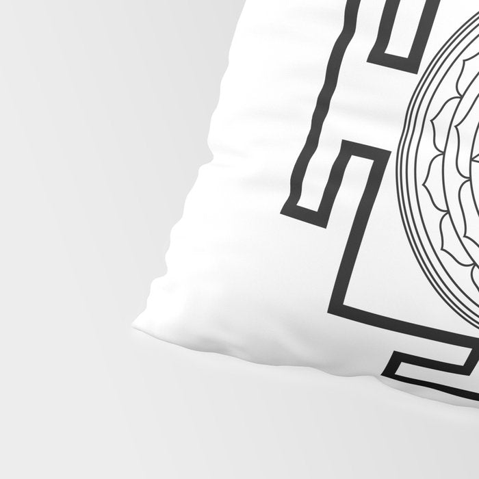 Shri Yantra in black and white Pillow Sham Gallery Image 4