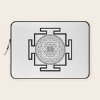 Shri Yantra in black and white Laptop Sleeve Gallery Image 1
