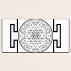 Shri Yantra in black and white Desk Mat Gallery Image 3
