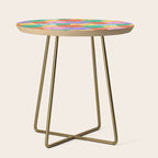 Colorful happy smiling face pattern Side Table Gallery Image 1