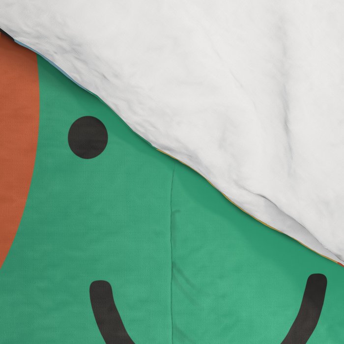 Colorful happy smiling face pattern Comforter Gallery Image 4
