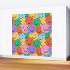 Colorful happy smiling face pattern Wall Mural Gallery Image 2
