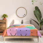 Colorful happy smiling face pattern Comforter Gallery Image 3