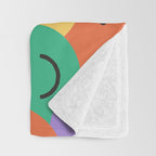 Colorful happy smiling face pattern Throw Blanket Gallery Image 3