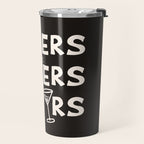 Cheers. Cocktails and Drinks in Black & White Travel Mug Gallery Image 2