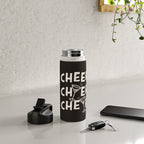 Cheers. Cocktails and Drinks in Black & White Water Bottle Gallery Image 4