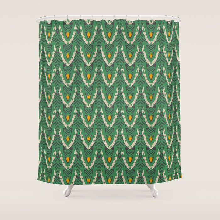 BENGAL MAYA GEO Shower Curtain Gallery Image 1
