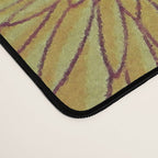 Ocean Behind Flowers at Zijhin  - Nature Ukiyo Landscape in Nature Ukiyo Landscape in Blue, Yellow, Gold, Green, Red and Orange Desk Mat Gallery Image 4