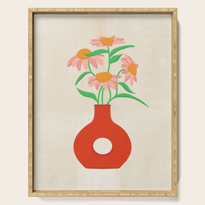 Flower Vase Serving Tray Gallery Image 1