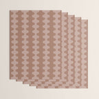 Wavy Stripes Mocha Coffee Brown Ogee A-Go-Go Pattern Wrapping Paper Gallery Image 3